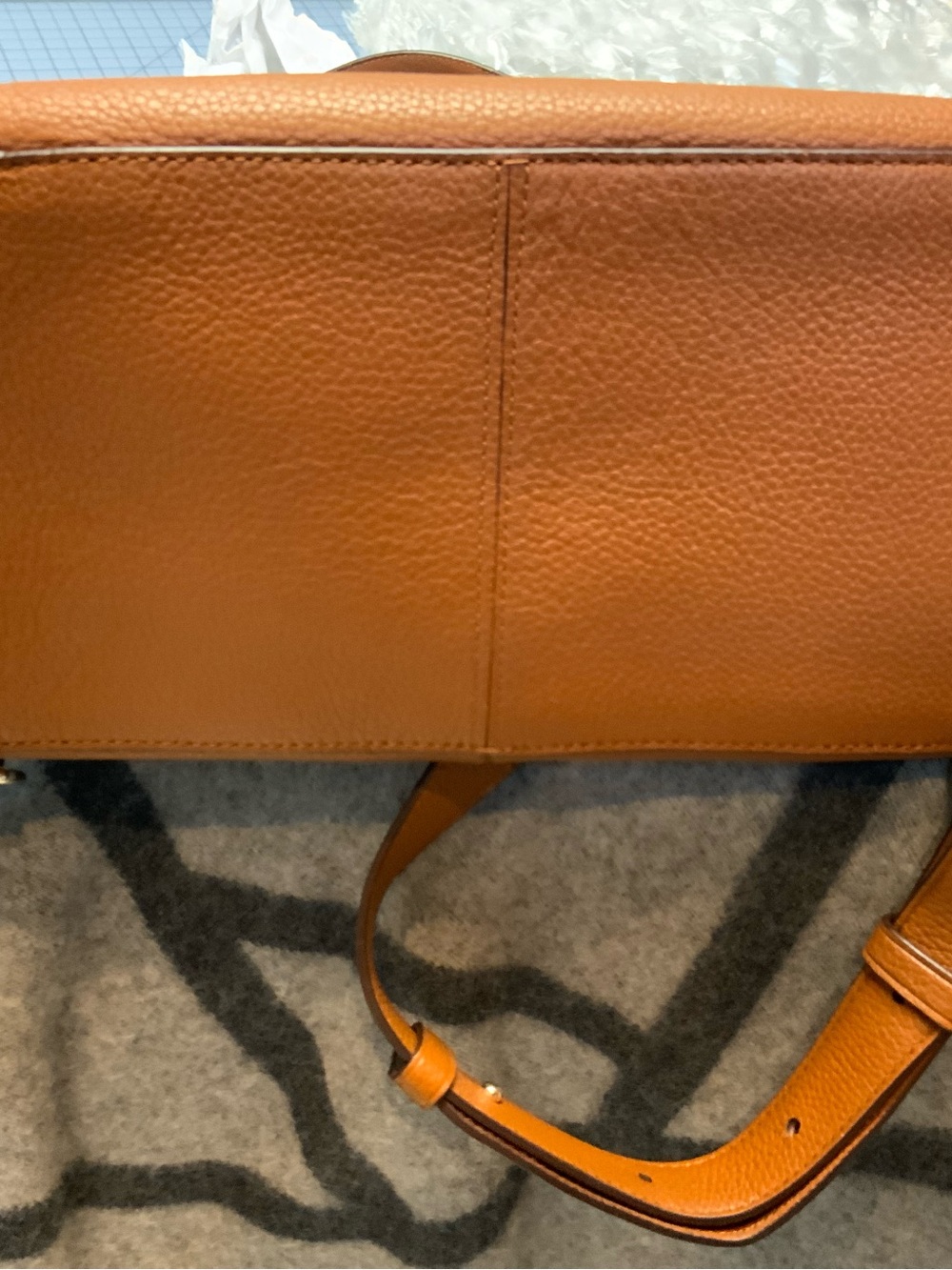 Cole Haan Tan Leather Tote-Style Backpack - Picture 7 of 11